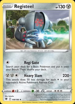 Registeel 108/189 Rare – Astral Radiance Pokémon card