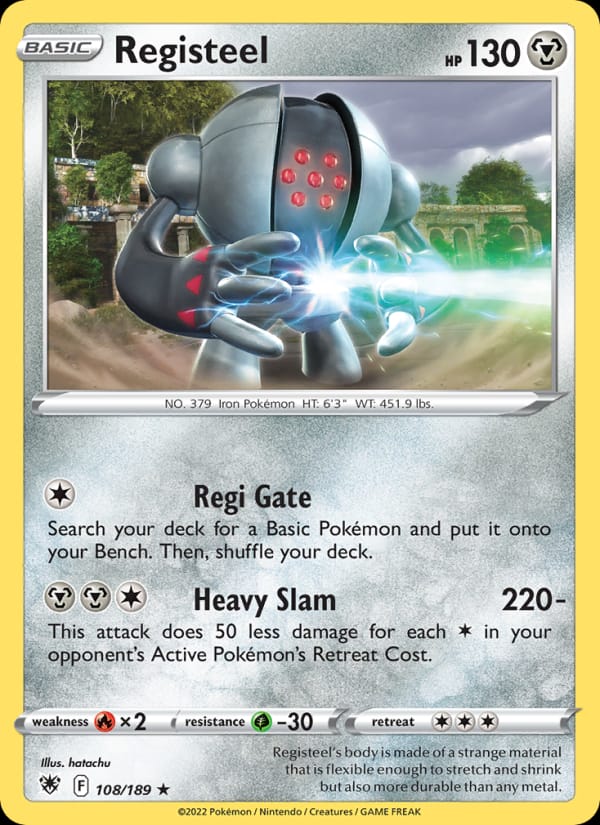 Registeel 108/189 Astral Radiance Pokémon card