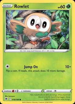 Rowlet 019/189 Common – Astral Radiance Pokémon card