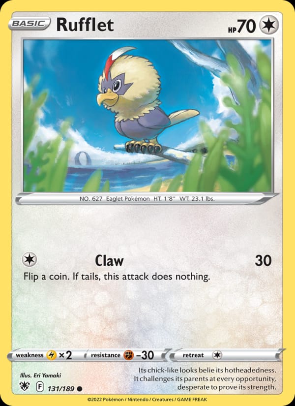 Rufflet 131/189 Astral Radiance Pokémon card