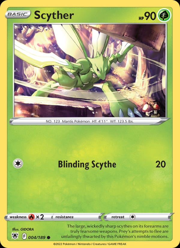Scyther 004/189 Astral Radiance Pokémon card