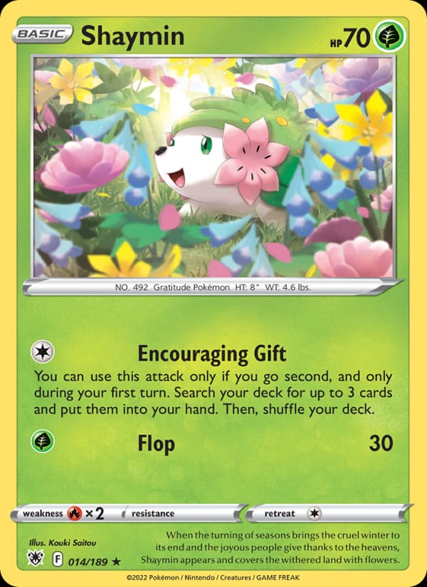 Shaymin 014/189 Astral Radiance Pokémon card