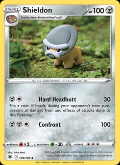 Shieldon 109/189 Uncommon – Astral Radiance Pokémon card