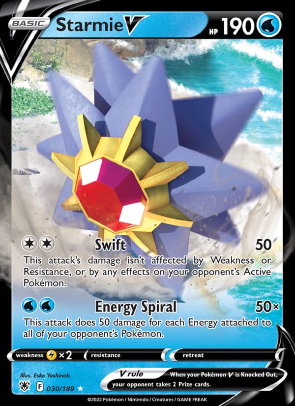 Starmie V 030/189 Astral Radiance Pokémon card