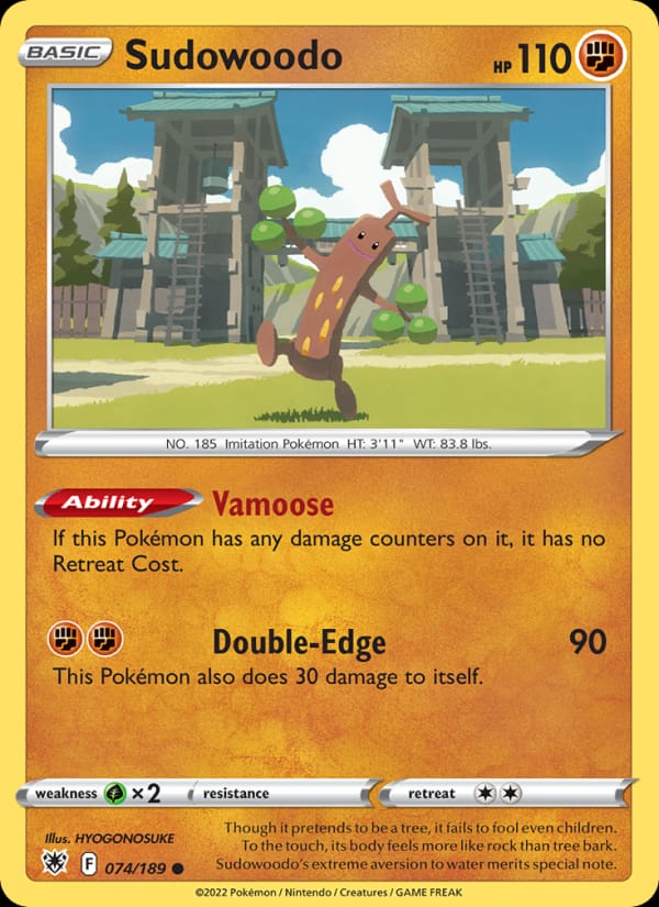 Sudowoodo 074/189 Astral Radiance Pokémon card