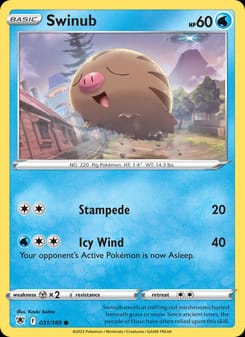 Swinub 031/189 Common – Astral Radiance Pokémon card