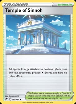 Temple of Sinnoh 155/189 Uncommon – Astral Radiance Pokémon card