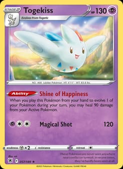 Togekiss 057/189 Holo Rare – Astral Radiance Pokémon card