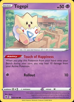 Togepi 055/189 Common – Astral Radiance Pokémon card