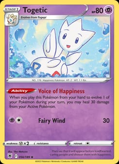 Togetic 056/189 Uncommon – Astral Radiance Pokémon card