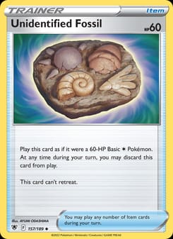 Unidentified Fossil 157/189 Uncommon – Astral Radiance Pokémon card
