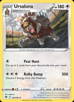 Ursaluna 124/189 Rare – Astral Radiance Pokémon card