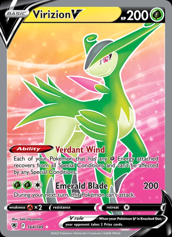Virizion V 164/189 Astral Radiance Pokémon card