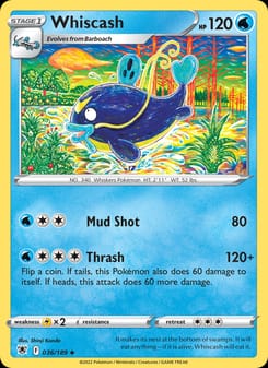 Whiscash 036/189 Uncommon – Astral Radiance Pokémon card