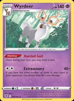 Wyrdeer 069/189 Holo Rare – Astral Radiance Pokémon card