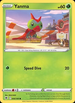 Yanma 006/189 Common – Astral Radiance Pokémon card