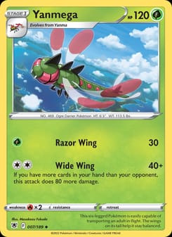 Yanmega 007/189 Uncommon – Astral Radiance Pokémon card