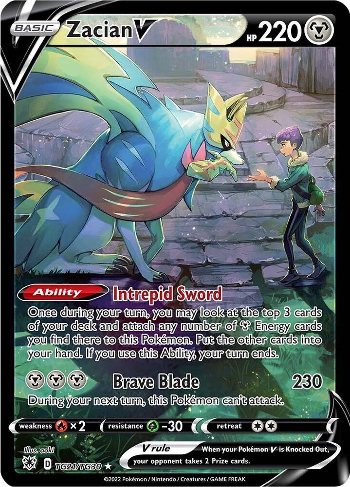 Zacian V TG21/TG30 Astral Radiance Pokémon card
