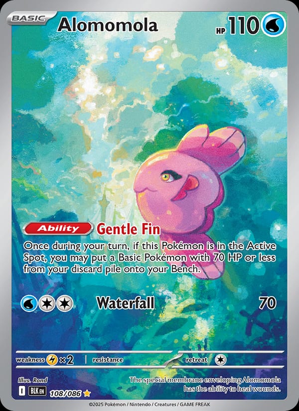 Alomomola 108/086 Black Bolt Pokémon card