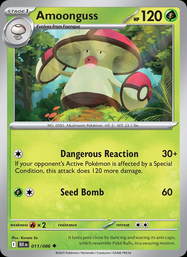 Amoonguss 011/086 Black Bolt Pokémon card