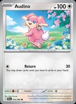 Audino 074/086 Common – Black Bolt Pokémon card