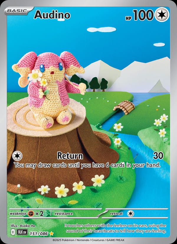 Audino 151/086 Black Bolt Pokémon card