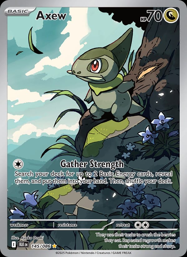 Axew 145/086 Black Bolt Pokémon card