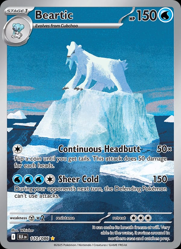 Beartic 110/086 Black Bolt Pokémon card