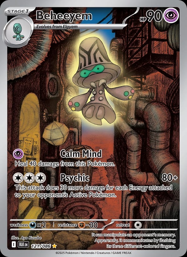 Beheeyem 121/086 Black Bolt Pokémon card