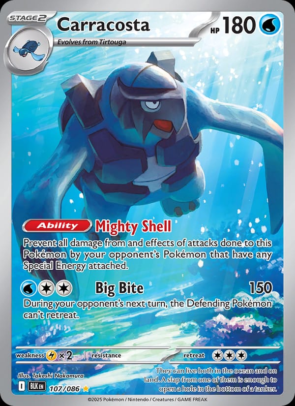 Carracosta 107/086 Black Bolt Pokémon card