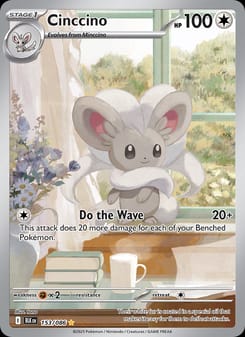 Cinccino 153/086 Illustration Rare – Black Bolt Pokémon card