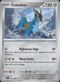 Cobalion 066/086 Rare – Black Bolt Pokémon card