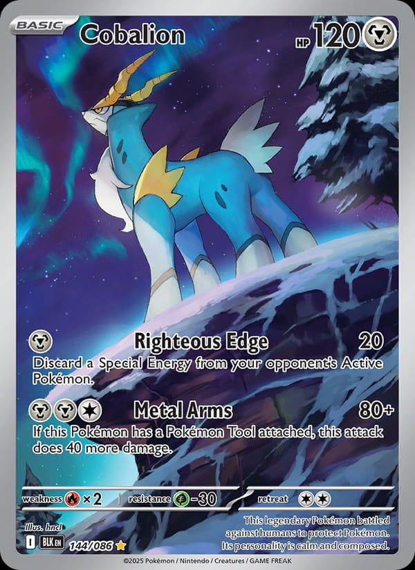 Cobalion 144/086 Black Bolt Pokémon card