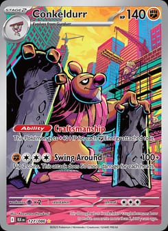 Conkeldurr 127/086 Illustration Rare – Black Bolt Pokémon card