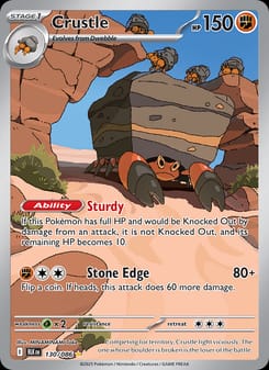 Crustle 130/086 Illustration Rare – Black Bolt Pokémon card
