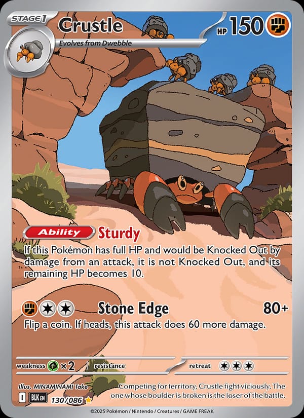 Crustle 130/086 Black Bolt Pokémon card