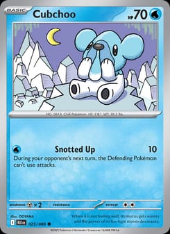 Cubchoo 025/086 Common – Black Bolt Pokémon card