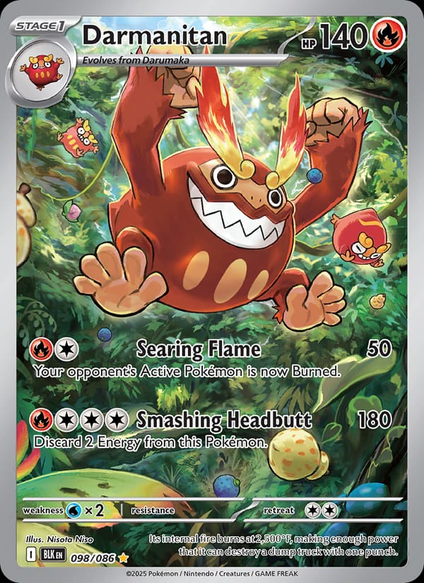 Darmanitan 098/086 Black Bolt Pokémon card