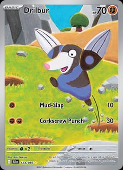 Drilbur 124/086 Illustration Rare – Black Bolt Pokémon card