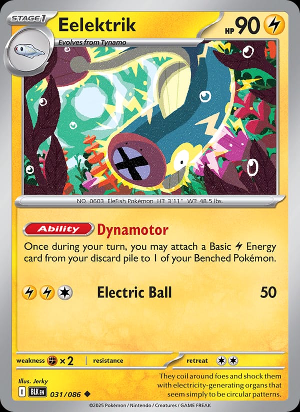 Eelektrik 031/086 Black Bolt Pokémon card
