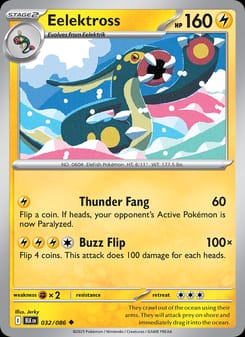 Eelektross 032/086 Uncommon – Black Bolt Pokémon card