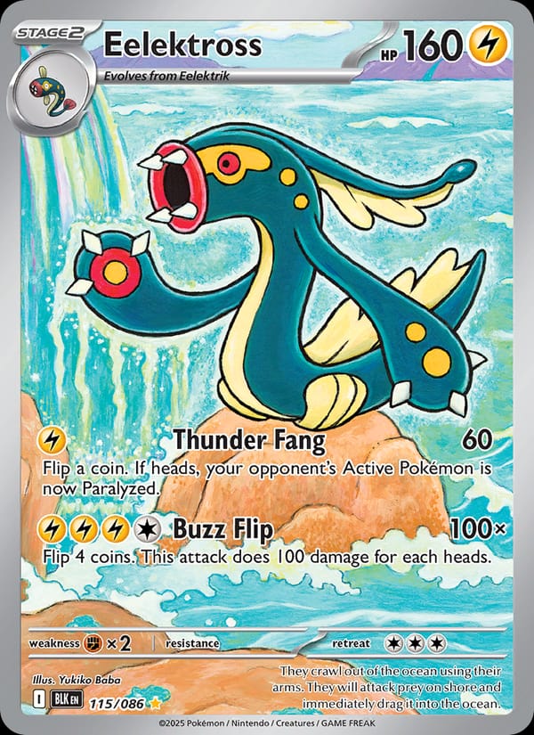 Eelektross 115/086 Black Bolt Pokémon card