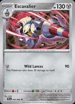 Escavalier 060/086 Uncommon – Black Bolt Pokémon card