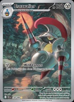 Escavalier 138/086 Illustration Rare – Black Bolt Pokémon card