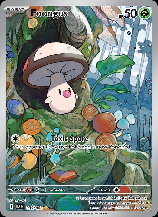 Foongus 095/086 Black Bolt Pokémon card