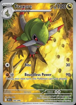 Fraxure 146/086 Illustration Rare – Black Bolt Pokémon card