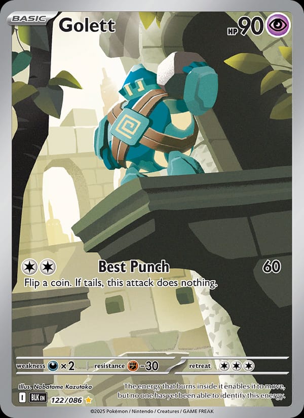 Golett 122/086 Black Bolt Pokémon card