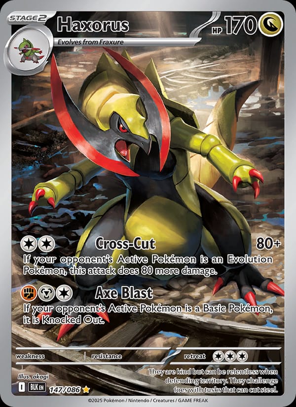 Haxorus 147/086 Black Bolt Pokémon card
