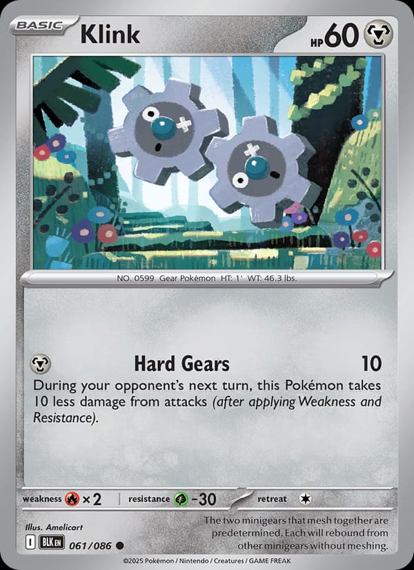 Klink 061/086 Black Bolt Pokémon card
