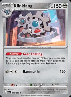 Klinklang 063/086 Rare – Black Bolt Pokémon card
